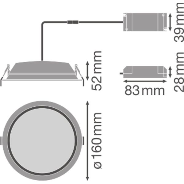 DOWNLIGHT ALU EMERGENCY DN150 14 W 6500 K AT 3H WT image 11