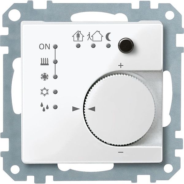 KNX room temperature controller UP/PI with 4-way button interface, polar white glossy, system M image 1