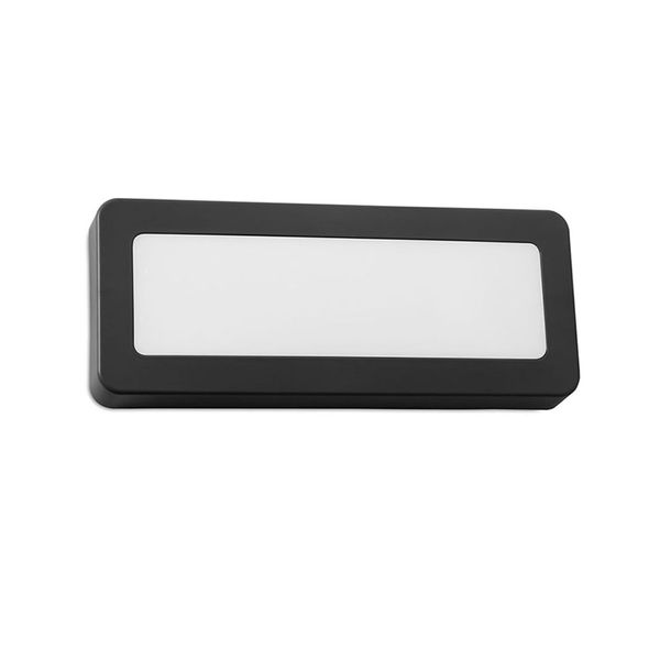 Wall fixture IP65 Grove Diffuser Rectangular LED 3W 4000K Black 219lm image 1