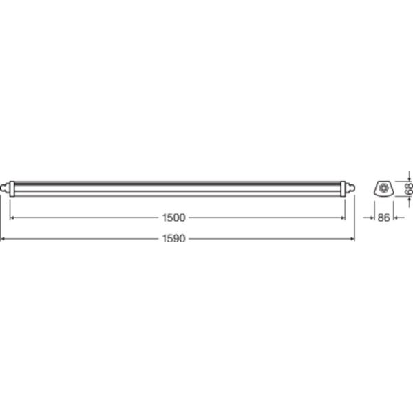 DAMP PROOF COMPACT GEN 1 1500 55 W 4000K IP66 GR image 21