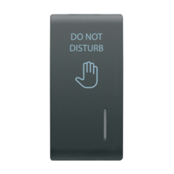 INTERCHANGEABLE BUTTON KEY - WITH DIFFUSER - DND - 1 MODULE - SATIN BLACK - CHORUSMART image 1