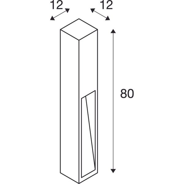 RUSTY SLOT 80 bollard light, E27 max. 11W, IP44, rusted iron image 5