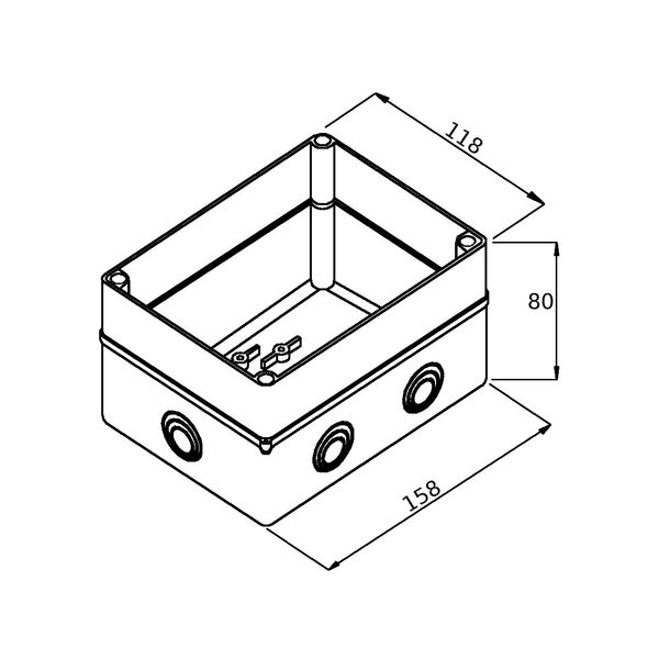 CARBO-BOX CASING 158x118x80 WITH RAIL image 1