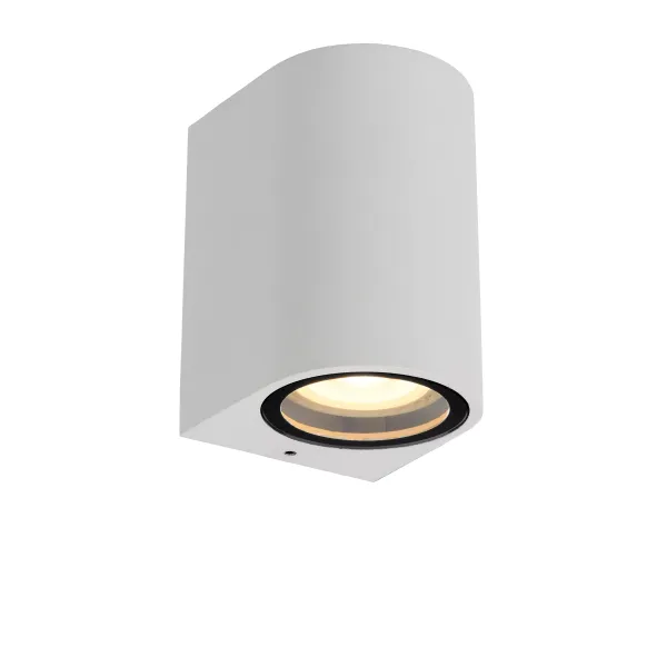 Lucide ZARO - Wall spotlight Outdoor - 1xGU10 - IP44 - White image 1