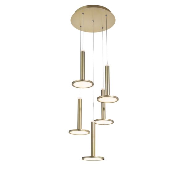 Brass Gold Aluminium   & Acrylic  LED 47 Watt 230 Volt  2665Lm 3000K IP20  D: 41 H: 150 cm Adjustable Height image 1