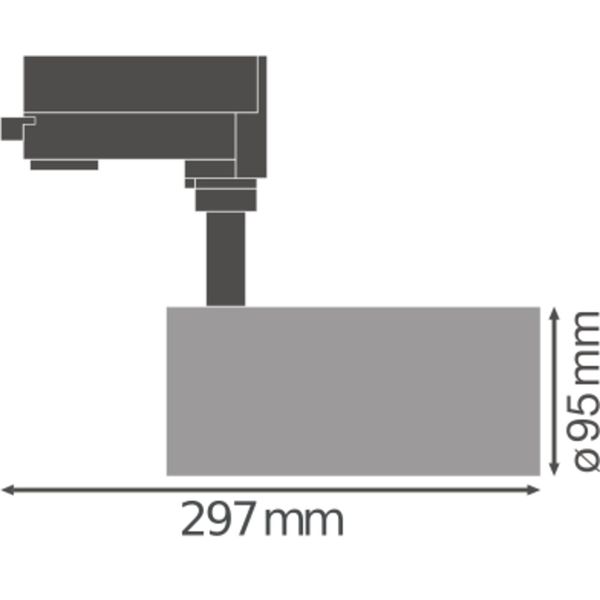 TRACKLIGHT SPOT D95 55W 55 W 4000 K 90RA NFL GY image 20