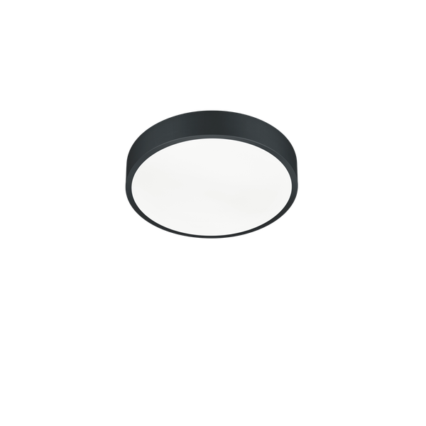 Waco LED ceiling lamp 30 cm matt black image 1