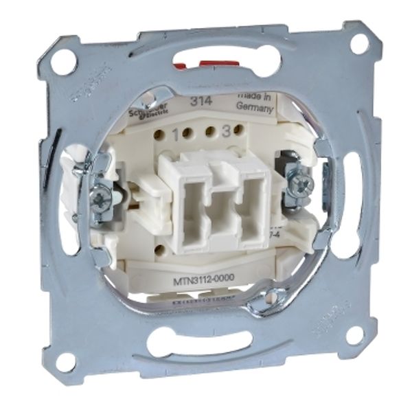 One-way switch insert 2 pole, flush-mounted, 10 AX, AC 250 V, screwl. term. image 3