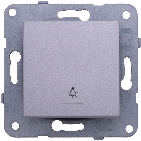 Karre Plus-Arkedia Silver Illuminated Light Switch image 1