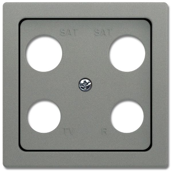 1743-04-803 CoverPlates (partly incl. Insert) Busch-axcent®, solo® grey metallic image 1