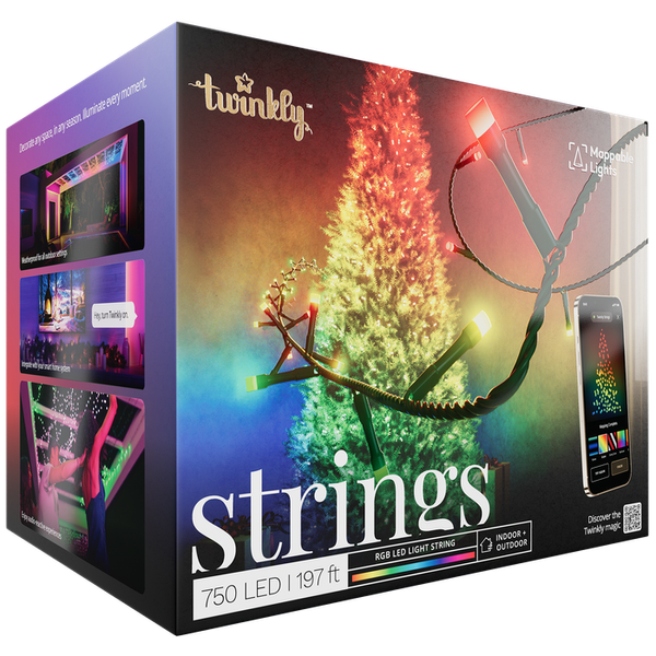 Twinkly Strings – 750 RGB Lights String, Black Wire, Plug Type F image 1