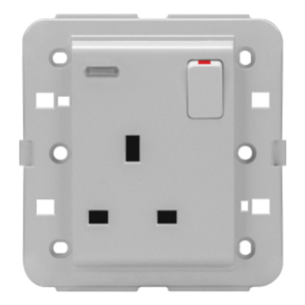 SWITCHED SOCKET-OUTLET - BRITISH STANDARD - 2P+E 13 A - BACKLIT - TITANIUM - CHORUSMART image 1