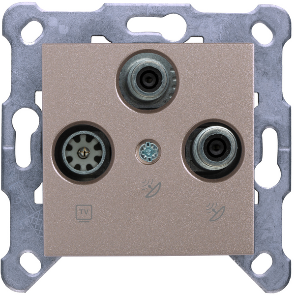 Karre Plus-Arkedia Bronze Two Gang Sat Socket (Sat-Sat-TV) image 1