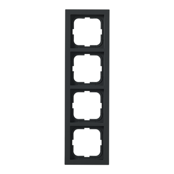 1724F85-885 Cover frame 4gang Black - Impressivo image 1