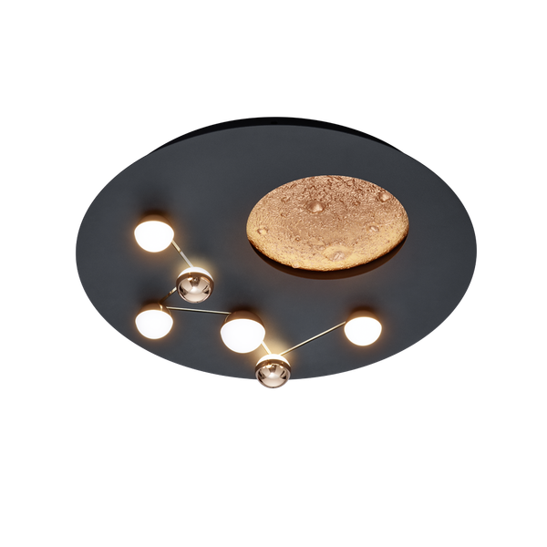 Zodiac LED ceiling lamp matt black image 1