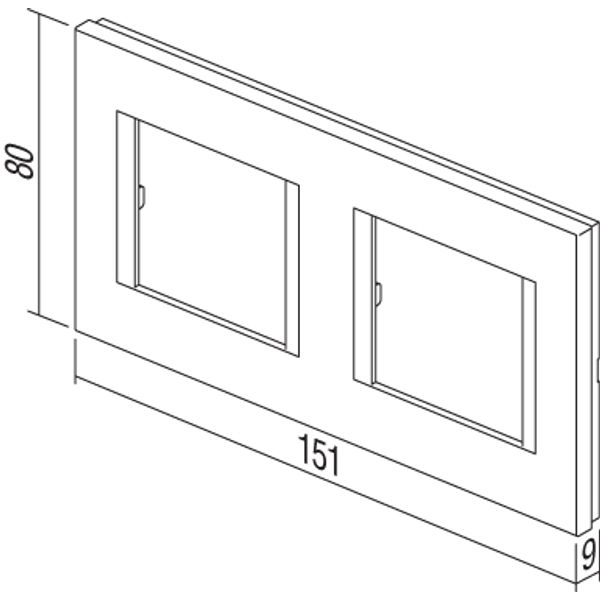 Cover frame 2x2M, impulse blue image 3