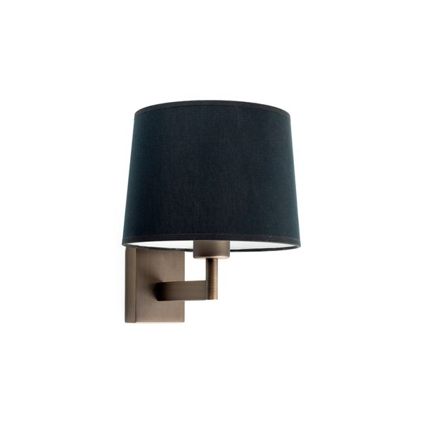 ARTIS BRONZE WALL LAMP BLACKLAMPSHADE image 1