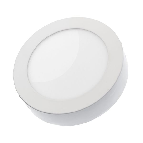 ALGINE  ECO LED ROUND  230V 12W IP20  CW CEILING PANEL white frame SURFACE image 1