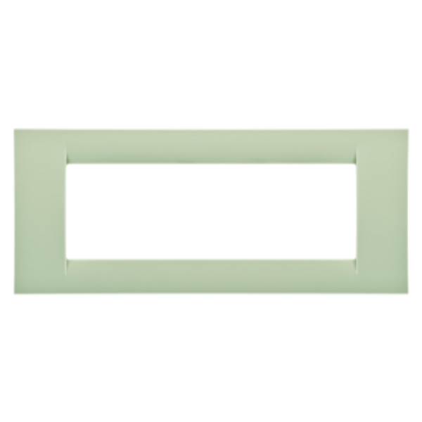 VIRNA PLATE - IN TECHNOPOLYMER GLOSS FINISHING - 6 GANG - VENETIAN GREEN - SYSTEM image 1