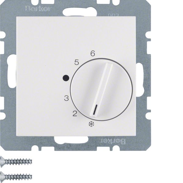 Thermostat, change-over contact, centre plate, S.1/B.3/B.7, p. white g image 1