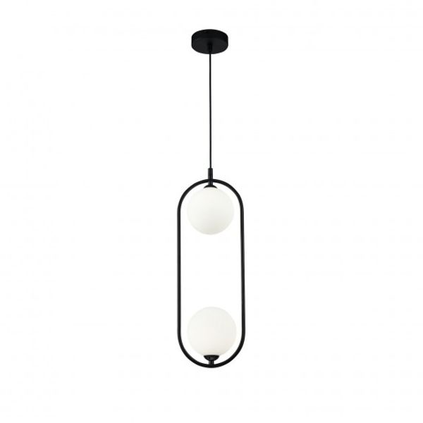 Modern Ring Pendant Lamp Black image 3