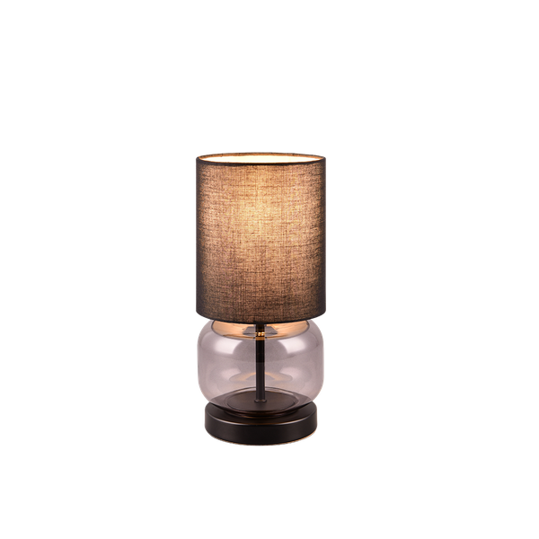 Elio table lamp E27 matt black/smoke image 1