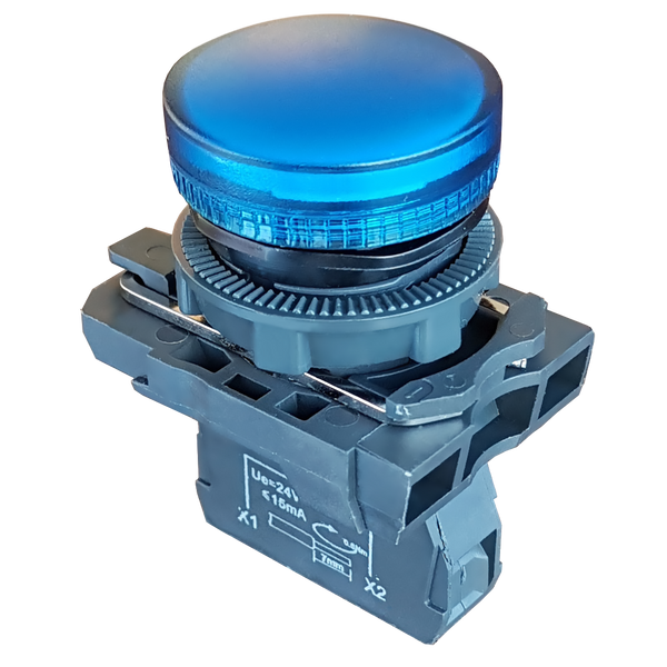 LED indicator lamp LM24 blue 24V AC/DC (M-type) image 1