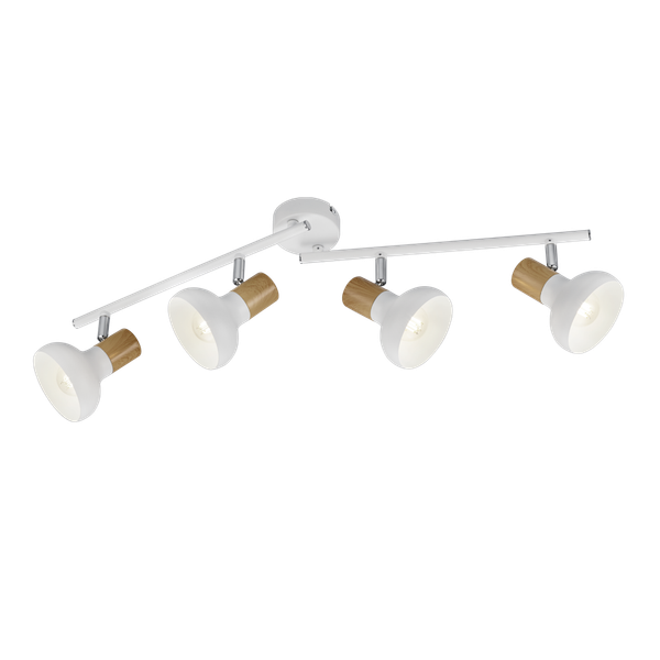 Latika spotlight 4-pc E14 matt white/wood image 1