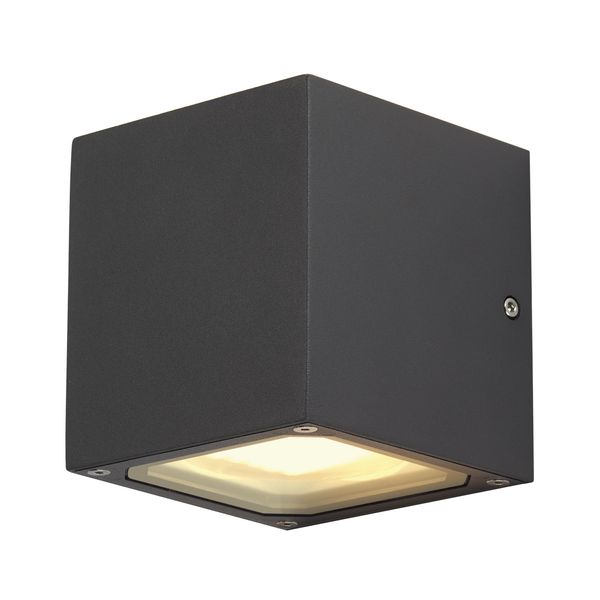 SITRA CUBE wall lamp, GX53, max. 2x9W, aluminium, anthracite image 1