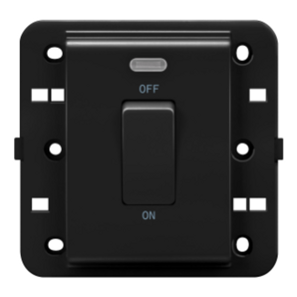 ONE-WAY SWITCH 2P 250V ac - BRITISH STANDARD - 20 A - 1 GANG - BACKLIT - BLACK - CHORUSMART image 1