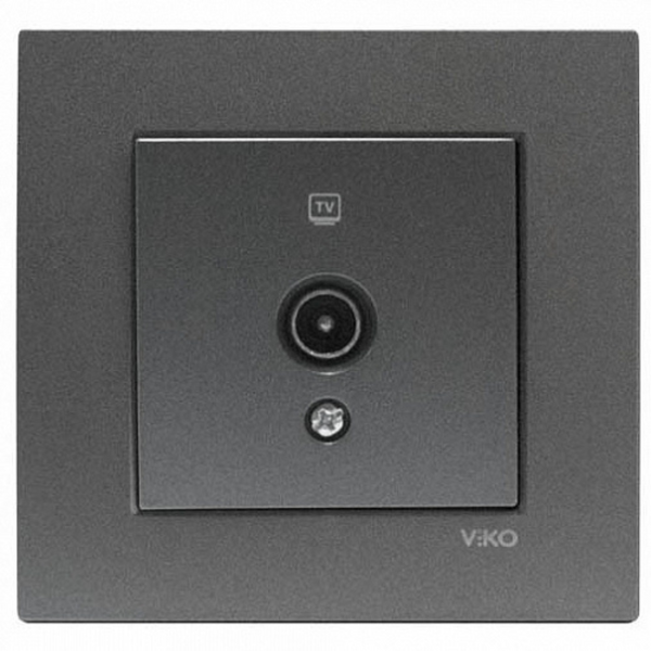 Novella Dark Grey TV Socket Unresisting image 1