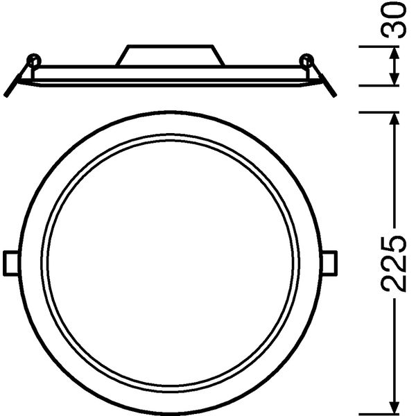 DOWNLIGHT SLIM ROUND 210 18 W 3000 K WT image 2