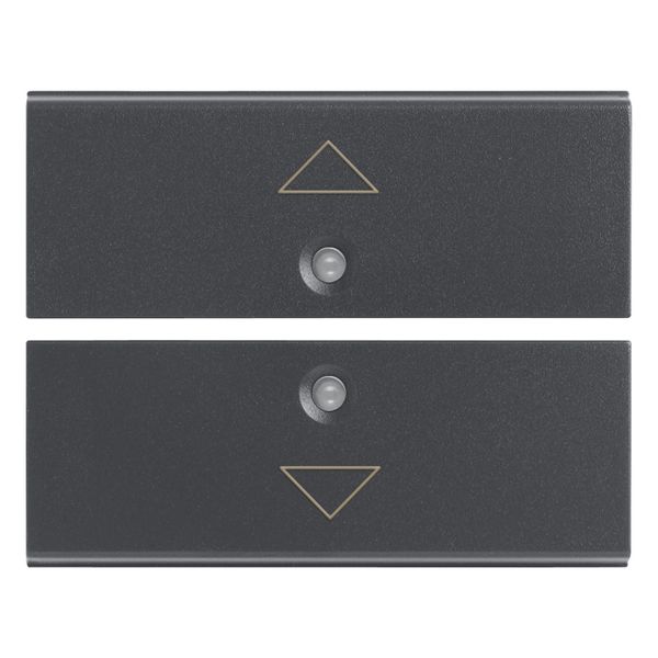 Two half-buttons 2M arrow symbol grey image 1