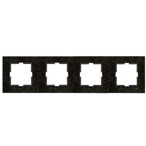 Novella Accessory Corian - Black Quartz Four Gang Frame image 1