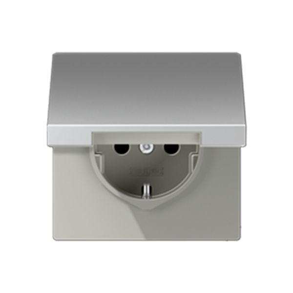 Socket outlet Socket outlet with hinged lid image 2