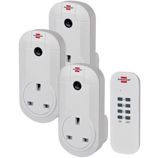 Comfort-Line Remote Control Set RC CE1 3001 1x 4 channel sender, 3x remote receivers sockets IP20 *GB* image 1