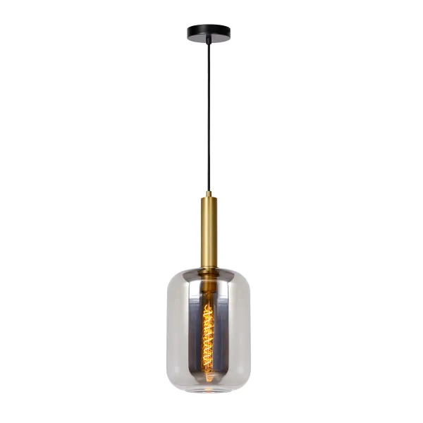 Lucide JOANET - Pendant light - Ø 22 cm - 1xE27 - Smoke Grey image 1