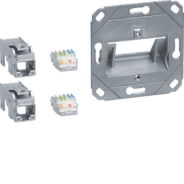 Connection module 2x RJ45 Cat.6a image 1