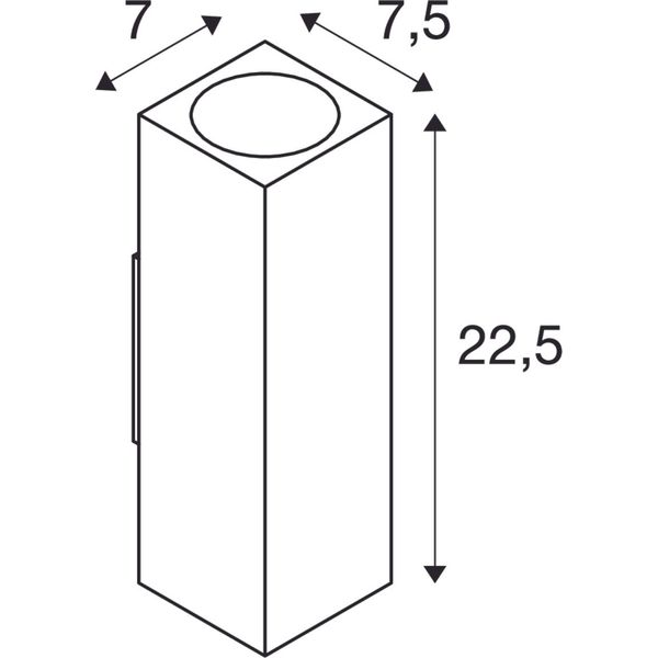 THEO UP/DOWN OUT wall l., GU10 max.2x35W, square, anthracite image 2