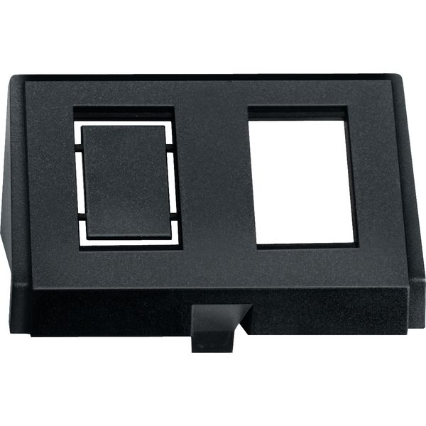 Insert for modular jack connector, black, System M, Artec/Trancent/Antique image 3