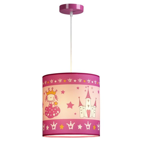 Pink Princess Pendant Light Nursery image 1
