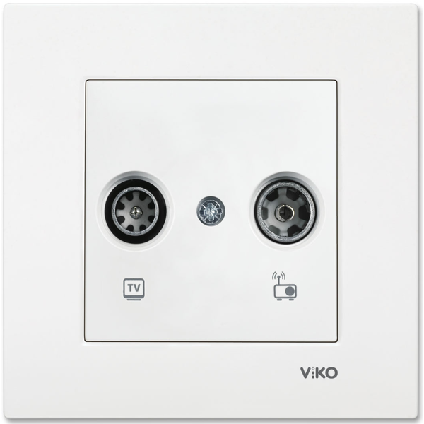 Karre White TV-Radio Socket Transitive (7-12-dB) image 1