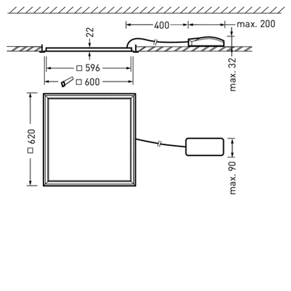 Recessed luminaires Arimo Fit C Prisms White ET 31W 4200lm Wide reduced glare UGR19 (W19) IK03 3 SDCM 8176840 image 1