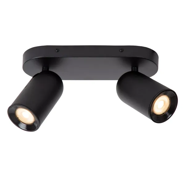 Lucide PUNCH - Ceiling spotlight - 2xGU10 - Black image 1