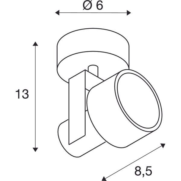 INDA Spot wall- & ceiling lamp, GU10, max. 50W, matt white image 3