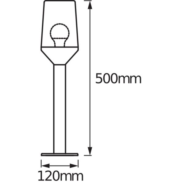 ENDURA CLASSIC CALICE 50cm Post E27 image 5