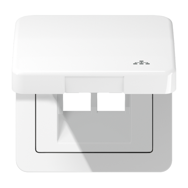 Hinged lid LAN with centre plate CD590KLLANWW image 1