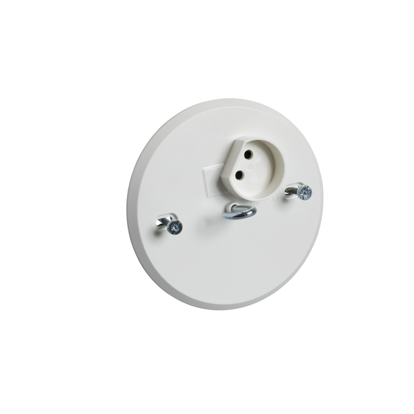 Luminaire outlet for ceiling flush 2P 6A 250V polar white image 4