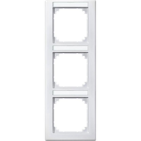 M-SMART frame, 3-fold with label holder, vertical installation, polar white image 1