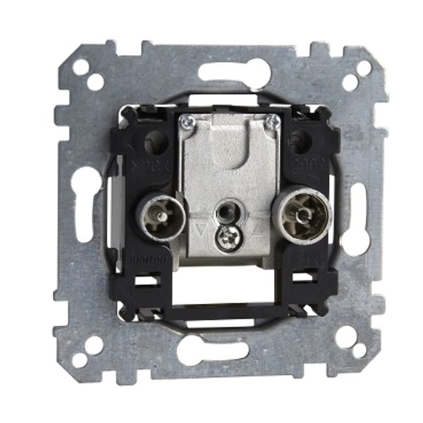 Antenna socket-outlet, Merten inserts, 2-gang (TV+FM), Branch line socket-outlet image 3